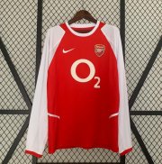 2002-04 Arsenal Retro Long Sleeve Home Soccer Jersey Shirt