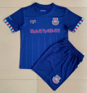 2021-22 West Ham United Kids Iron Maiden Soccer Kits Shirt With Shorts