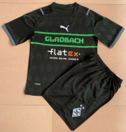 2021-22 Mönchengladbach Kids Third Away Soccer Kits Shirt With Shorts