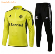 2021-22 Sport Club Internacional Yellow Training Kits Sweatshirt with Pants