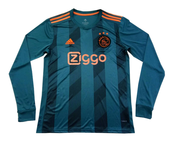 2019-20 Ajax Long Sleeve Away Soccer Jersey Shirt - Click Image to Close