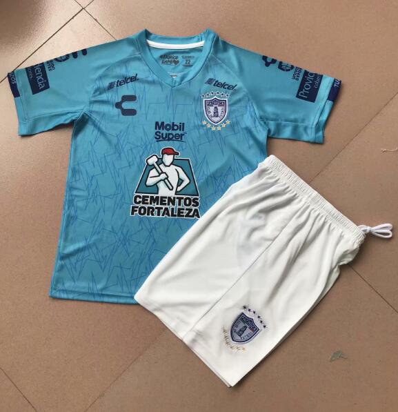 Kids Pachuca 2019-20 Away Soccer Shirt With Shorts