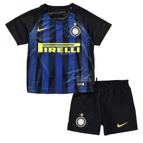 Kids Inter Milan 2016-17 Home Soccer Shirt With Shorts