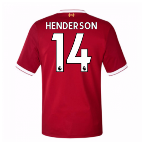 2017-18 Liverpool Henderson #14 Home Soccer Jersey