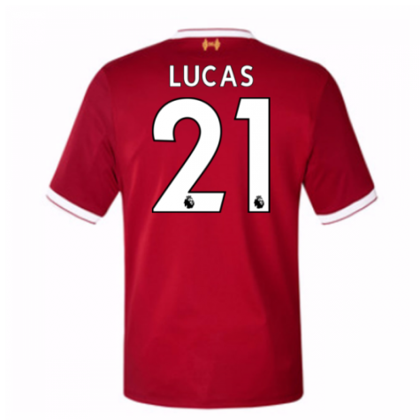 2017-18 Liverpool Lucas #21 Home Soccer Jersey
