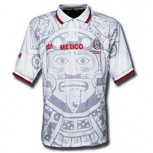 1998 Mexico Retro Away White Soccer Jersey Shirt