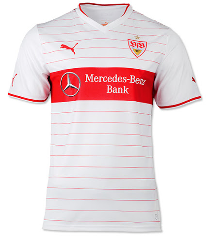 13-14 VfB Stuttgart Home White Jersey Shirt - Click Image to Close