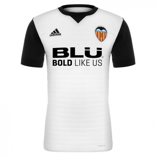 2017-18 Valencia Home Soccer Jersey Shirt